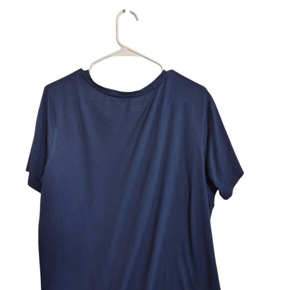 Athletic Works Women's Navy Poly/Spandex V-Neck Short Sleeve T-shirt - Picture 6 of 9